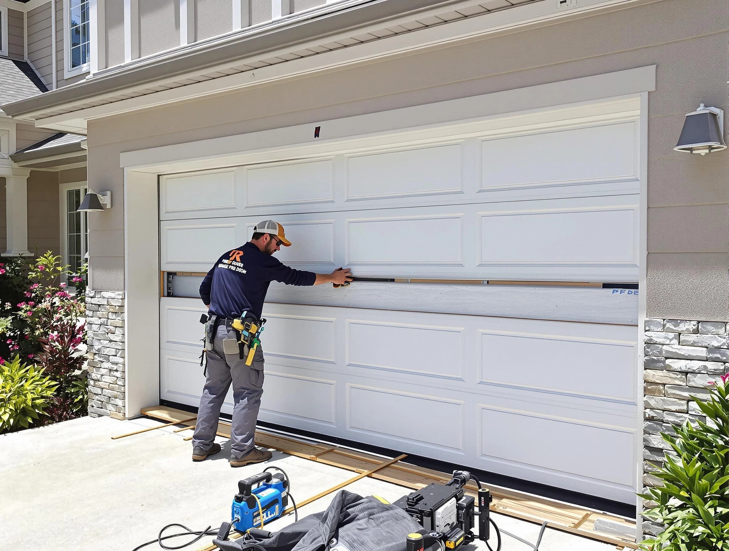 Fruit Heights Garage Door Repair team performing complete garage door replacement at Fruit Heights residence