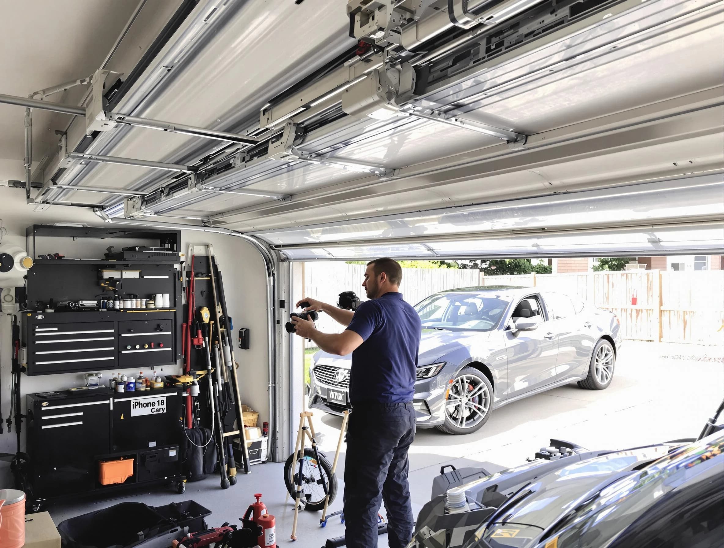 Fruit Heights Garage Door Repair technician fixing noisy garage door in Fruit Heights