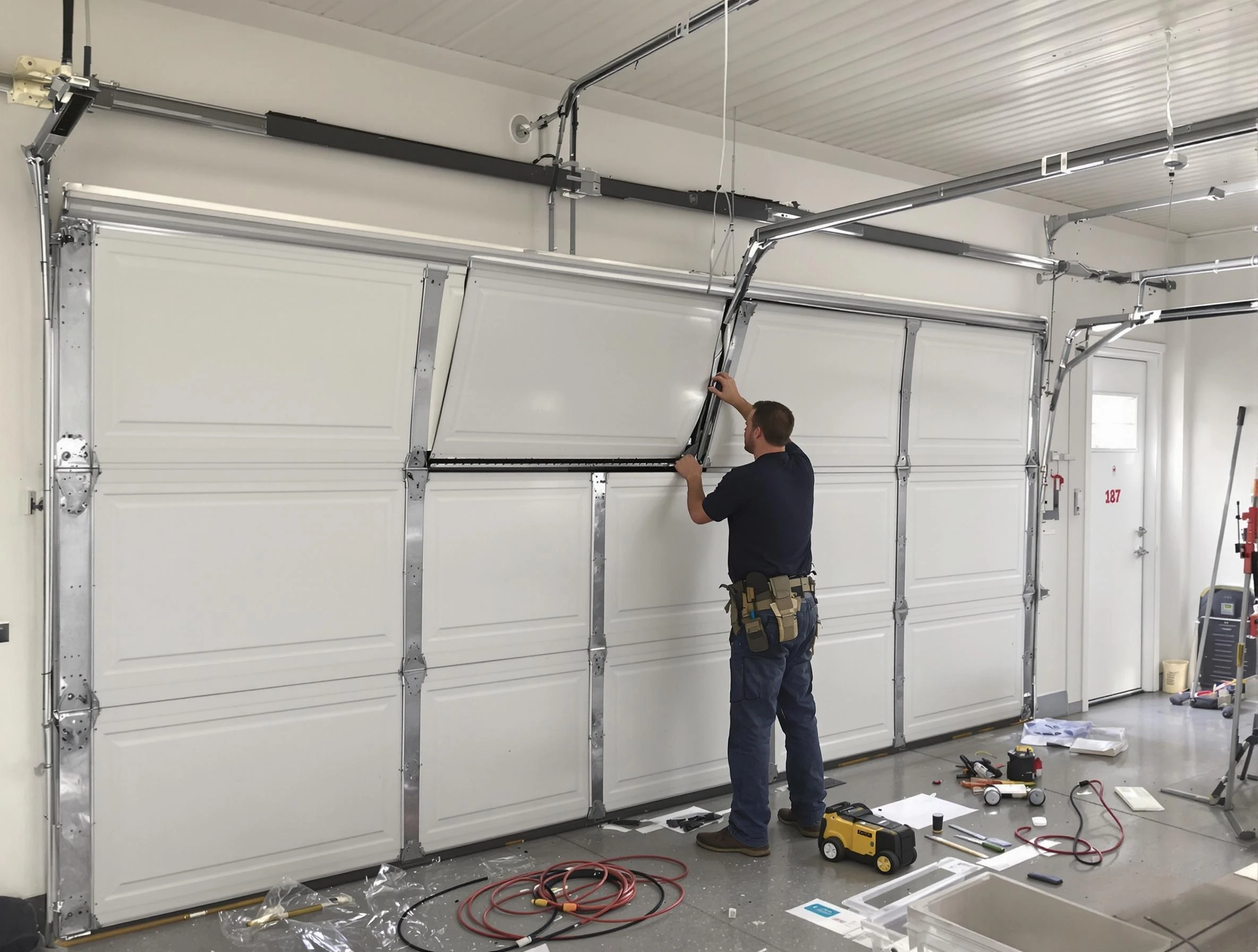 Garage Door Section Replacement in Fruit Heights