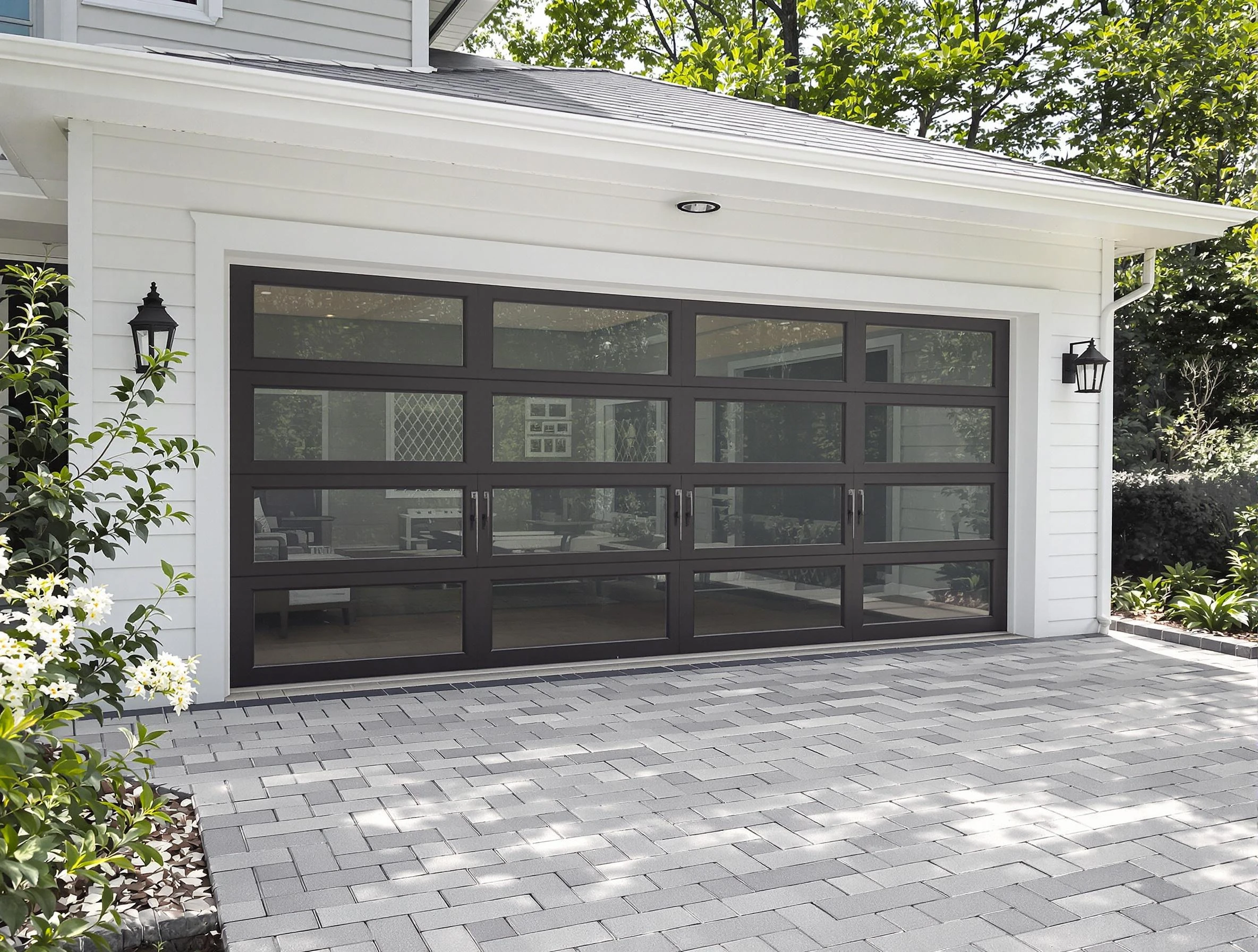 Fruit Heights Garage Door Repair design specialist presenting custom garage door options to Fruit Heights homeowner