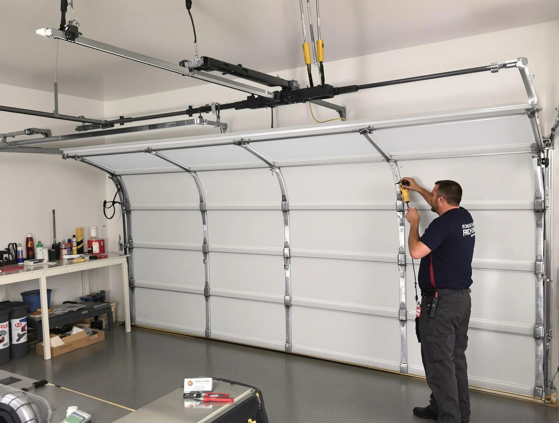 Fruit Heights Garage Door Repair certified technician performing overhead door system repair in Fruit Heights